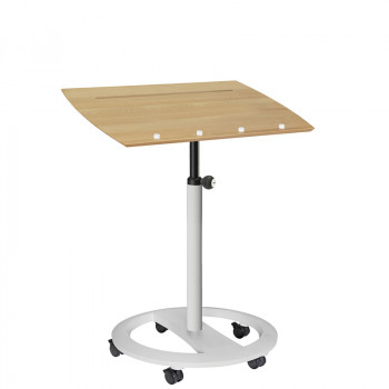 officepuls steh-sitz-rolls-drive, Stehpult, Schreibpult, höhenverstellbar, Gestell Lichtgrau, Rollen, Platte neigbar mit Vorlagenhalter, Farbwahl